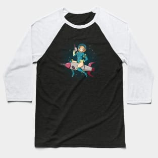 Rocket Ride Pinup Baseball T-Shirt